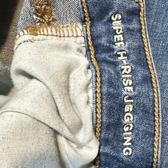 American Eagle Outfitters Blue Denim Jeans super high rise jeggings - Picture 3 of 8